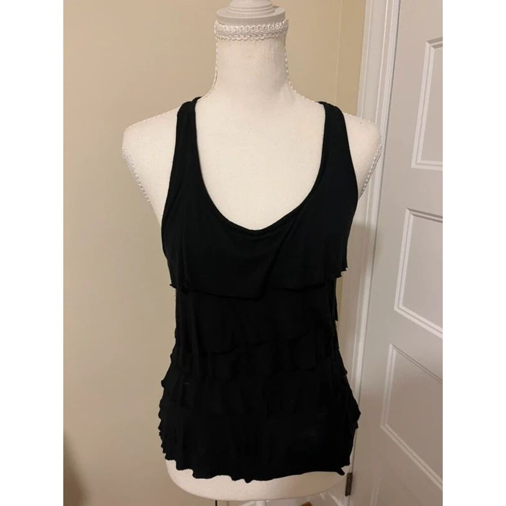 Charlotte Russe black ruffle tank
